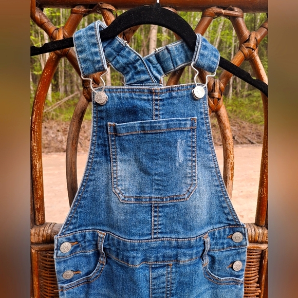 🍀3/15 Denim Blue Girl's Overalls - Picture 3 of 9